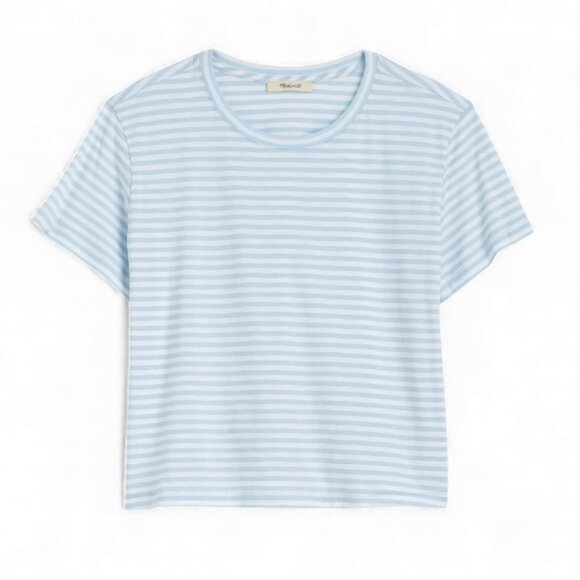 Madewell The Boxy-Crop Tee in Soft Slub Size Large - Picture 2 of 10
